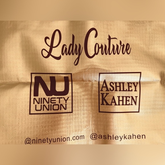 RARE Lady Couture Gold Tote Bag | Ashley Kahen x Ninety Union Collab Shopper New - Picture 2 of 5